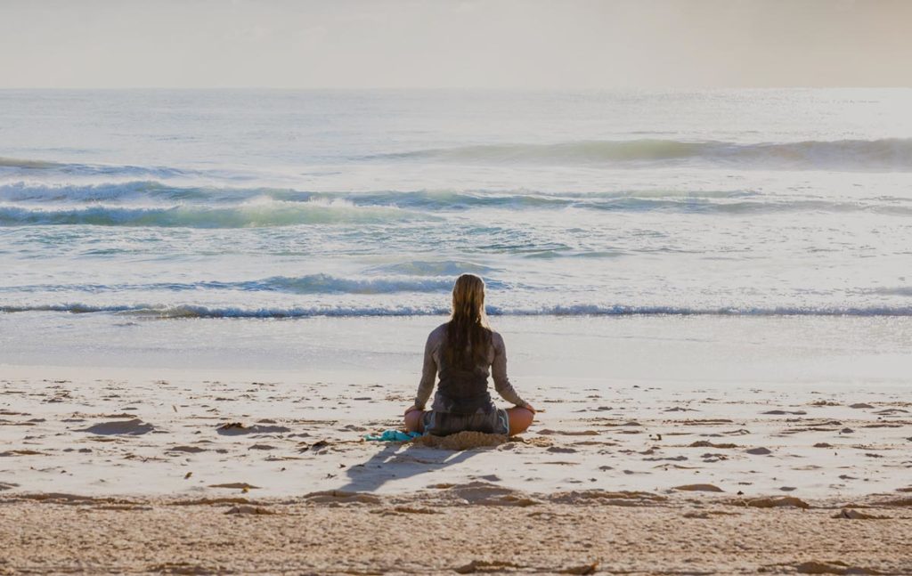Meditation on the beach